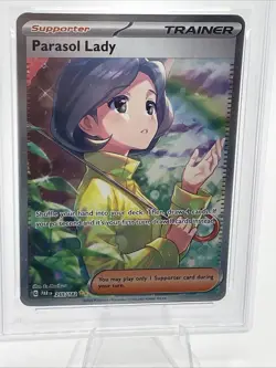 2023 POKEMON PAR EN-PARADOX RIFT SPECIAL ILLUSTRATION RARE PARASOL LADY PSA 8 - Image 2