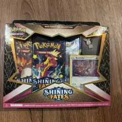 New Sealed Pokemon TCG Shining Fates Mad Party Pins Collection w/ Bunnelby Promo - Image 1