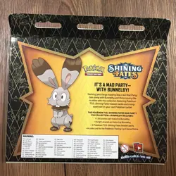 New Sealed Pokemon TCG Shining Fates Mad Party Pins Collection w/ Bunnelby Promo - Image 2