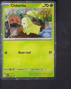 Chikorita (Cosmos Holo) 069 Holo Promo ME: Mega Evolution Promo Pokemon NM - Image 1