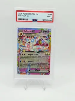 2025 POKEMON PRE EN-PRISMATIC EVOLUTIONS #041 SYLVEON EX PSA 9 - Image 1