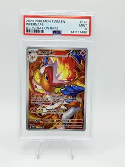 Pokemon Infernape 2024 Twilight Masquerade Illustration Rare 173/167 PSA Mint 9 - Image 1