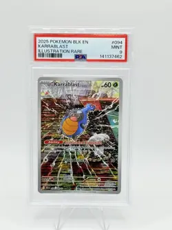 2025 POKEMON BLK EN-BLACK BOLT ILLUSTRATION RARE #094 KARRABLAST PSA 9 - Image 1