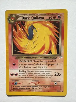 Dark Quilava 39/105 Neo Destiny Regular MP Unlimited Vintage Pokemon - Image 1