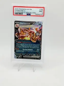 2025 Pokemon Charizard EX PSA 9 #196 Special Collection Black Star Promo - Image 1