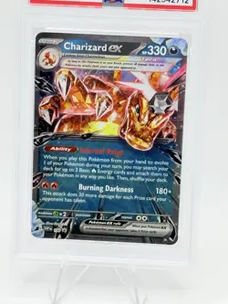 2025 Pokemon Charizard EX PSA 9 #196 Special Collection Black Star Promo - Image 2