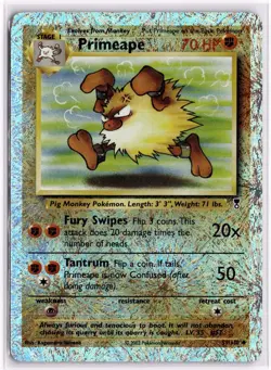 Primeape 59/110 Uncommon Legendary Collection Pokemon Reverse Holo HP - Image 1
