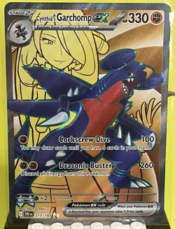 Cynthia's Garchomp ex (Full Art) 215/182 Sv10 Ultra Rare EX Holo Pokemon NM - Image 1