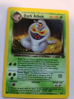 Dark Arbok Fossil Holo Pokemon Base WOTC - Image 1