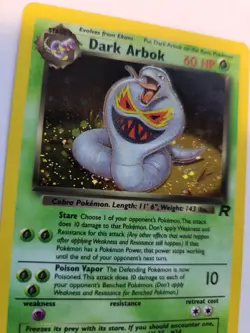 Dark Arbok Fossil Holo Pokemon Base WOTC - Image 2