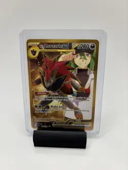 Pokemon TCG N's Zoroark ex 189/159 SV09: Journey Together Hyper Rare Gold - NM - Image 1