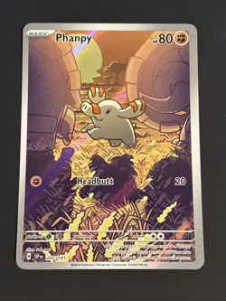 Pokemon 2024 SSP En-Surging Sparks #205 Phanpy Illustration Rare - Image 1