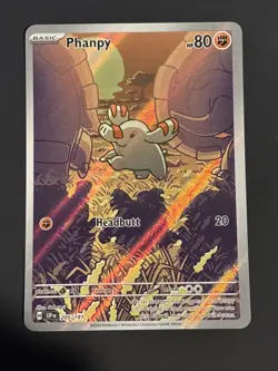 Pokemon 2024 SSP En-Surging Sparks #205 Phanpy Illustration Rare - Image 2