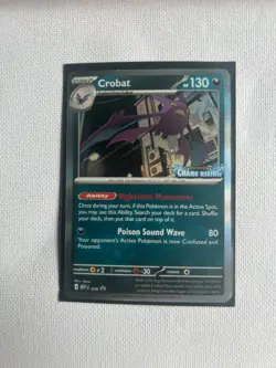 2026 POKEMON CHAOS RISING CROBAT #076 BLACK STAR PROMO STAMPED - Image 1