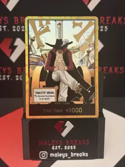 OP14 Gold DON!! Card Hawk Eye Mihawk The Azure Seas Seven One Piece CCG ENGLISH - Image 1