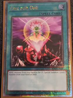 One for One - RA03-EN056 - Quarter Century Secret Rare - 1st Edition x1 Near Min - Image 1