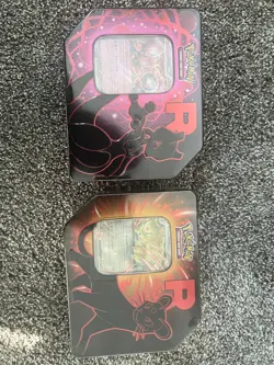 Collectible Pokemon Trading Card Games Fall Team Rocket Tin Mew & Persian - Image 1