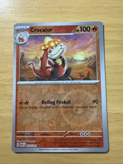 Pokemon TCG Crocalor Paradox Rift 024/182 Reverse Holo Uncommon Card - Image 1