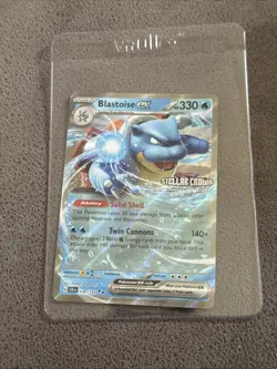 Pokemon TCG Blastoise EX Stellar Crown Stamped Double Rare Card 30/142 - Image 1