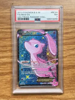 [PSA 7 NM] 2013 POKEMON B&W MEW EX #RC24 LEGENDARY TREASURES RADIANT COLLECTION - Image 1