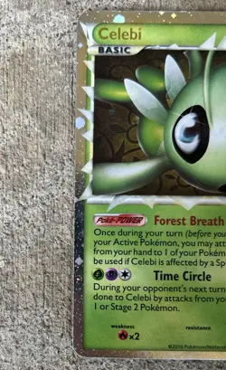 2010 Pokemon TCG Celebi 92/102 Triumphant Holo Rare Basic HP 60 - Image 3