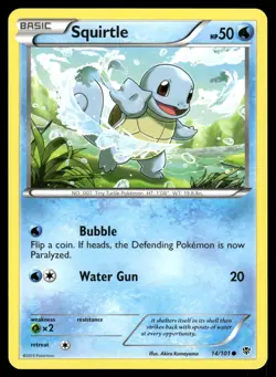 Squirtle 14/101 Common Plasma Blast Pokemon Lightly Played - Image 1