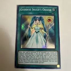 Yugioh 1st Edition Goddess Skuld’s Oracle NM/M Spell/Magic Card Super Rare - Image 1