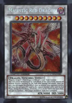 Majestic Red Dragon CT07-EN001 Secret Rare 2010 Collectors Tins Yu-Gi-Oh NM - Image 1