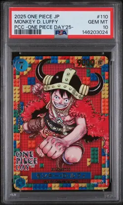 2025 One Piece JP PCC Monkey D Luffy P-110 Day 25 Elbaf Promo PSA 10 Gem Mint - Image 1