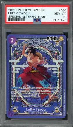 PSA 10 Luffy-Tarou (SP Alt Art) A Fist of Divine Speed ST18-005 EN One Piece B25 - Image 1