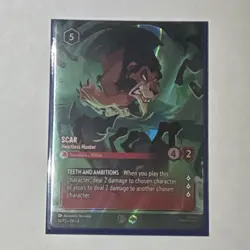 Disney Lorcana Promo Scar - Heartless Hunter 14/P2 Foil Ruby top 8 promo - Image 1