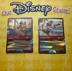 Disney Lorcana Mickey Mouse 13/P3 and Minnie Mouse 17/P3 Cruise Line Promos Set - Image 1