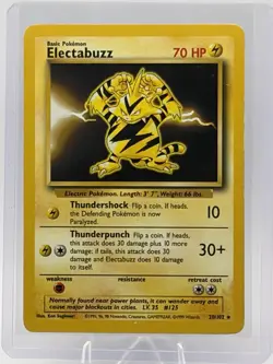 Pokemon TCG Base Set Electabuzz 20/102 Unlimited Regular Rare Card - Image 1