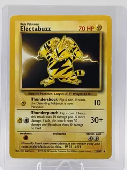 Pokemon TCG Base Set Electabuzz 20/102 Unlimited Regular Rare Card - Image 2