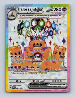 Palossand ex 221 2024 Pokemon Surging Sparks Full Art Ultra Rare Card NM+ (a) - Image 1