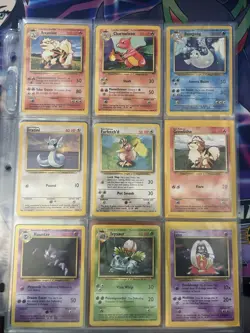 Near Complete BASE Set Near Complete 1999 Pokemon Unlimited WOTC Card Lot - Image 1