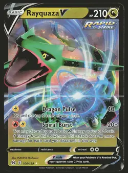 SWSH: Crown Zenith Rayquaza V #100/159 Pokemon Card - Image 1