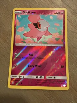 Reverse Holo Spritzee 141/214 SM - Unbroken Bonds Common Pokemon TCG Card LP - Image 1
