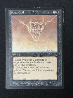 Wizards Jovial Evil Legends Sorcery Rare Black Christopher Rush Magic the Gathe… - Image 1