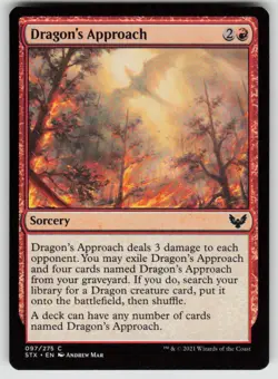 Dragon's Approach 97 Common Strixhaven: School of Mages Magic: The Gathering NM - Image 1