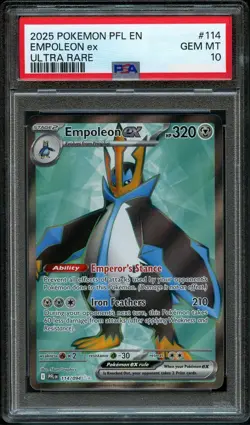 Pokemon Phantasmal Flames Empoleon ex 114 PSA 10 - Image 1