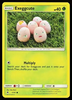Exeggcute 1/131 Common Forbidden Light Yuka Morii Pokemon Card - Image 1