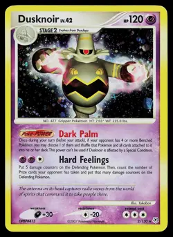 Pokemon Card - Dusknoir Diamond & Pearl 2/130 Holo Rare - Image 1