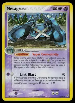 Pokemon Card - Metagross Deoxys 11/107 Holo Rare - Image 1