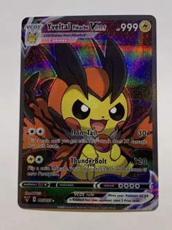 Pikachu Yveltal Pokemon Card Holo GX TCG Rare Promo Anime Cosplay full ART 50 - Image 1