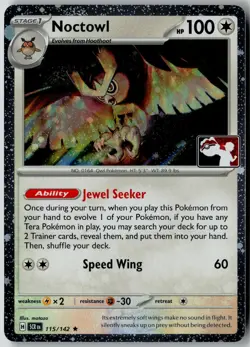 Pokemon TCG Noctowl 115/142 Cosmos Holo Play! Prize Pack - Image 1