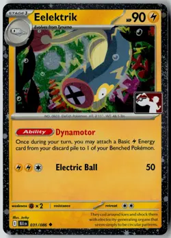 Pokemon TCG Eelektrik BLK EN 031/086 Cosmos Holo Play! Prize Pack - Image 1