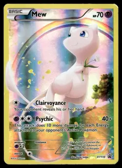 2016 Pokemon XY Promos Mew #XY110 Heavy Play - Image 1