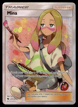 2018 Pokemon Sun & Moon - Lost Thunder Mina #211/214 Light Play - Image 1