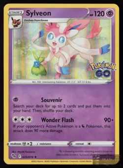 Sylveon 035/078 Holo R Pokemon GO Pokemon NM/M - Image 1